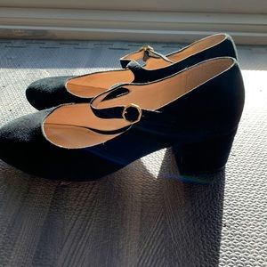 Louise et Cie suede Mary Jane block heels